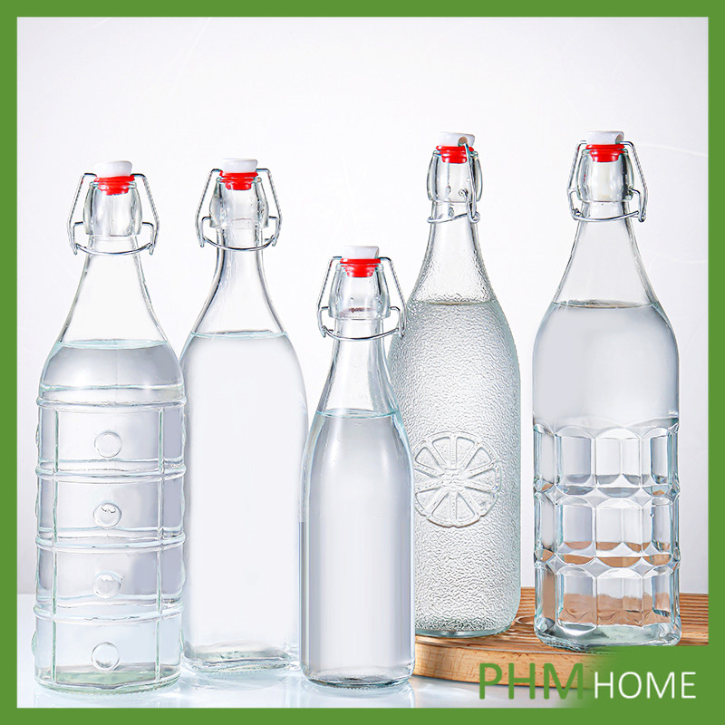 PHM ขวดแก้วสุญญากาศพร้อมฝา เก็บน้ำ ขอเหลว Sealed glass bottle