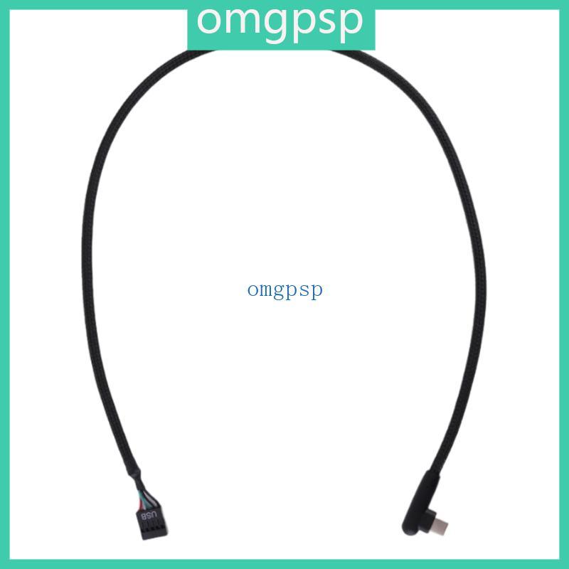 OMG Speed USB 9Pin to Type C Adapter Shielded สําหรับเกียร์ที่เชื่อถือได้สายตาข่ายสําหรับเมนบอร์ด 60