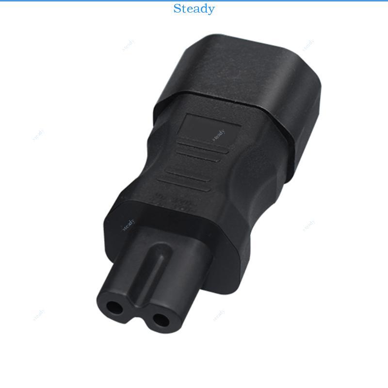 Steady Male to Female Electric Power Adapter IEC320 C14 to C7 Power Adapter PVC ตัวเชื่อมต่อไฟฟ้า