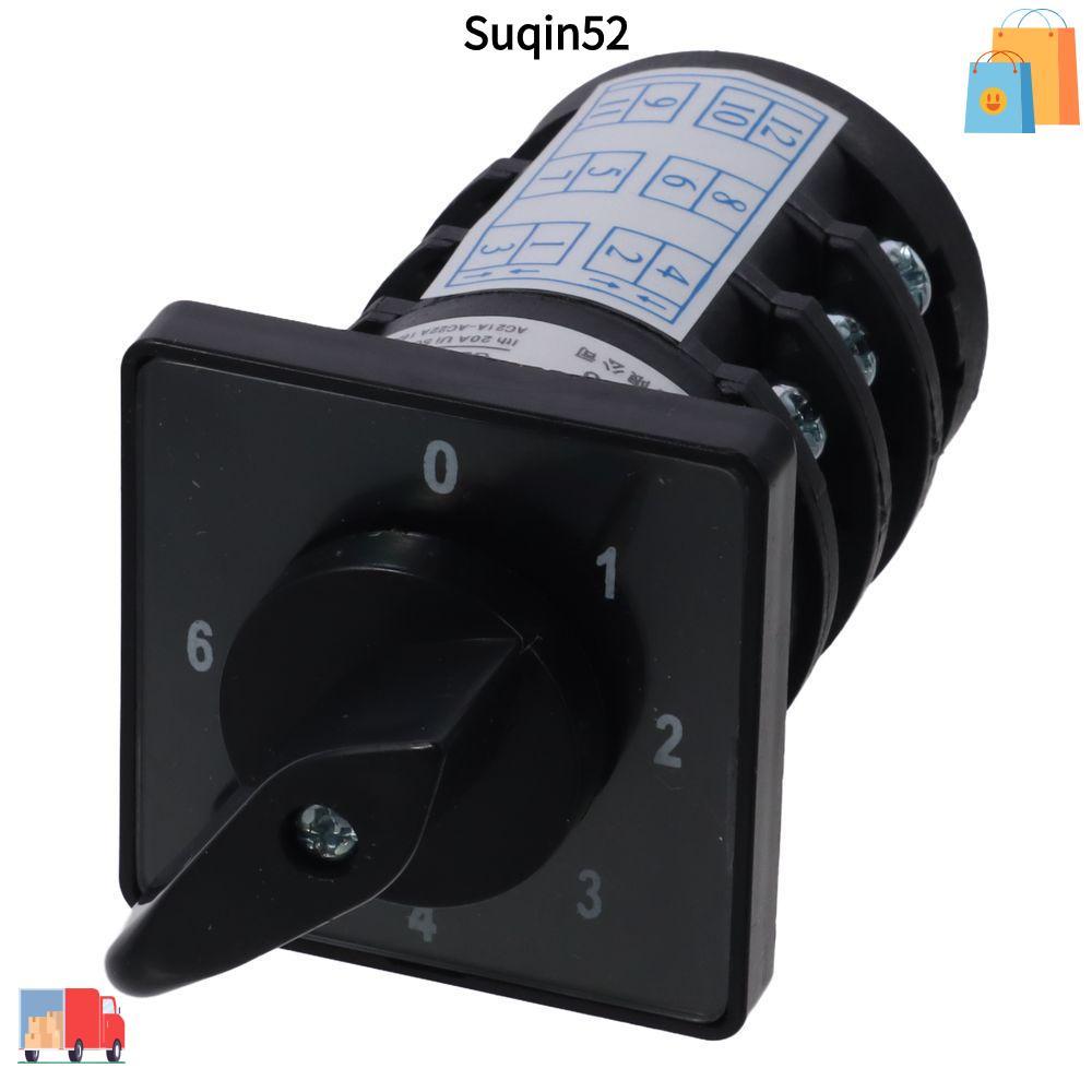 SUQIN52 สวิตช์เปลี่ยนแบบหมุนได้, HZ5B-20/30.0-6 7 ตําแหน่งสวิตช์เปลี่ยน, 12 เทอร์มินัล 20A 500V 4W สวิตช์เปลี่ยนชุด
