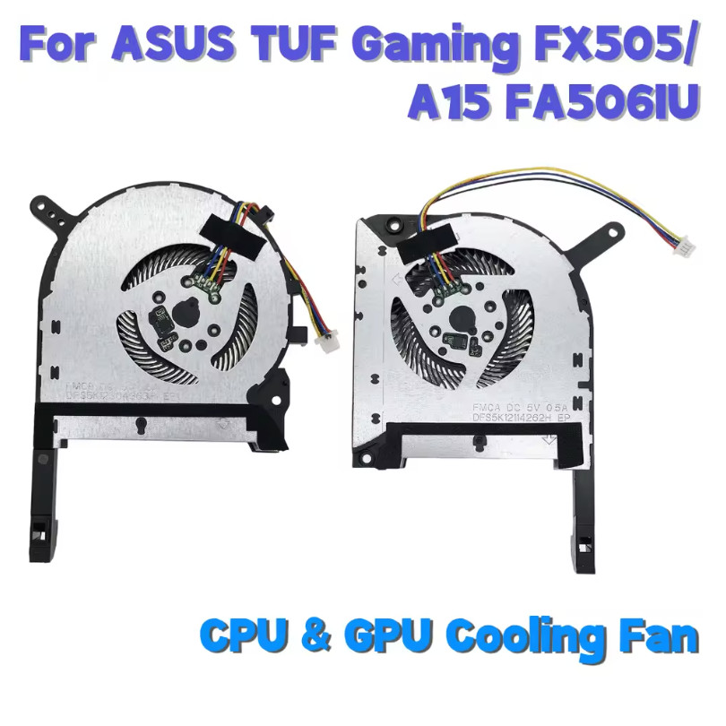 แล็ปท็อป CPU พัดลมระบายความร้อนสําหรับ ASUS TUF Gaming A15 FA506II F15 FX506LI FX506LH GTX1650Ti FCN