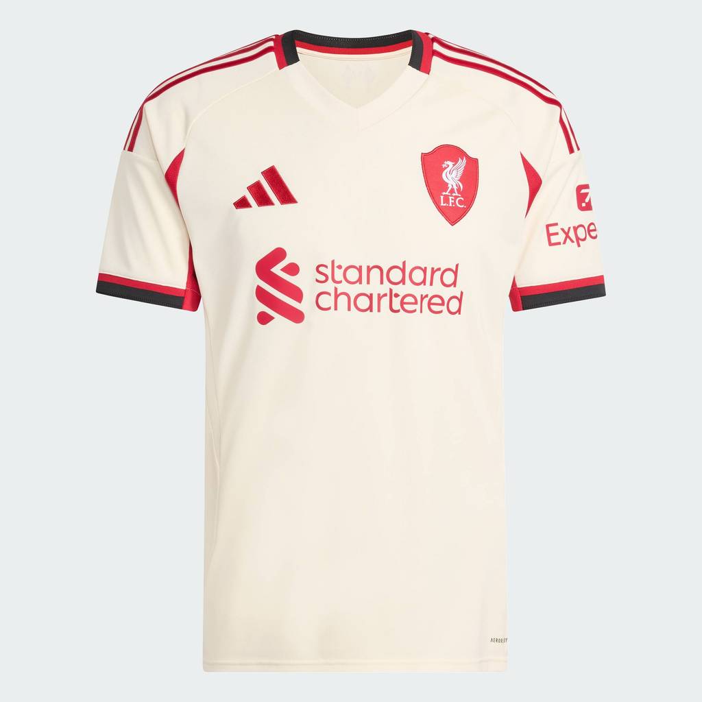 adidas ฟุตบอล เสื้อฟุตบอลชุดเยือน Liverpool 25/26 ผู้ชาย สีขาว JV6487 - รูปที่ 3