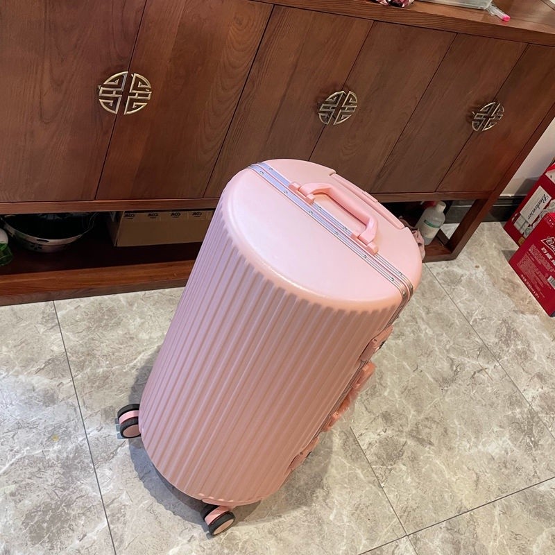 Aluminum frame luggage mute universal wheel leather case 20 inch trolley case suitcase luggage suitc