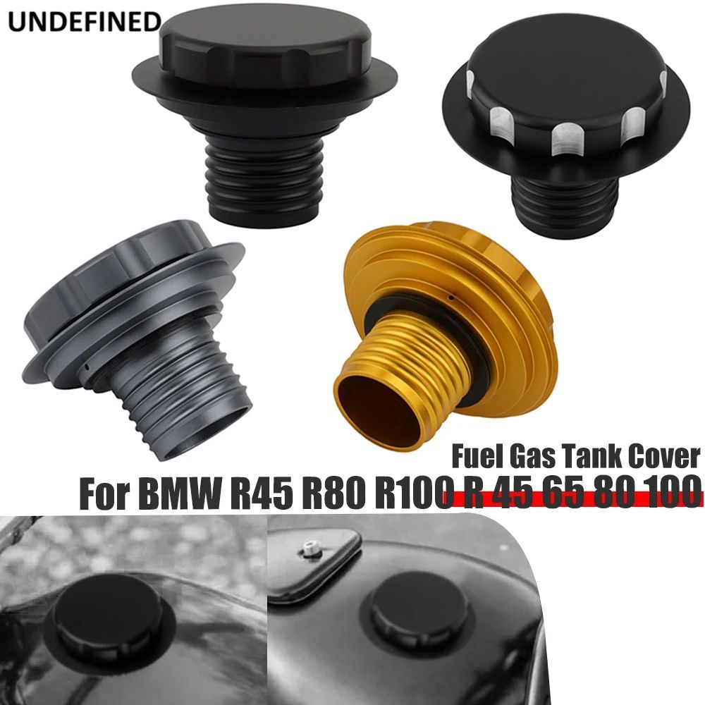 การใช้ถังแก๊สสําหรับ BMW R45 R65 R80 R100 R 45 65 80 100 รถจักรยานยนต์อลูมิเนียม Petrol Caps ฝาครอบถ