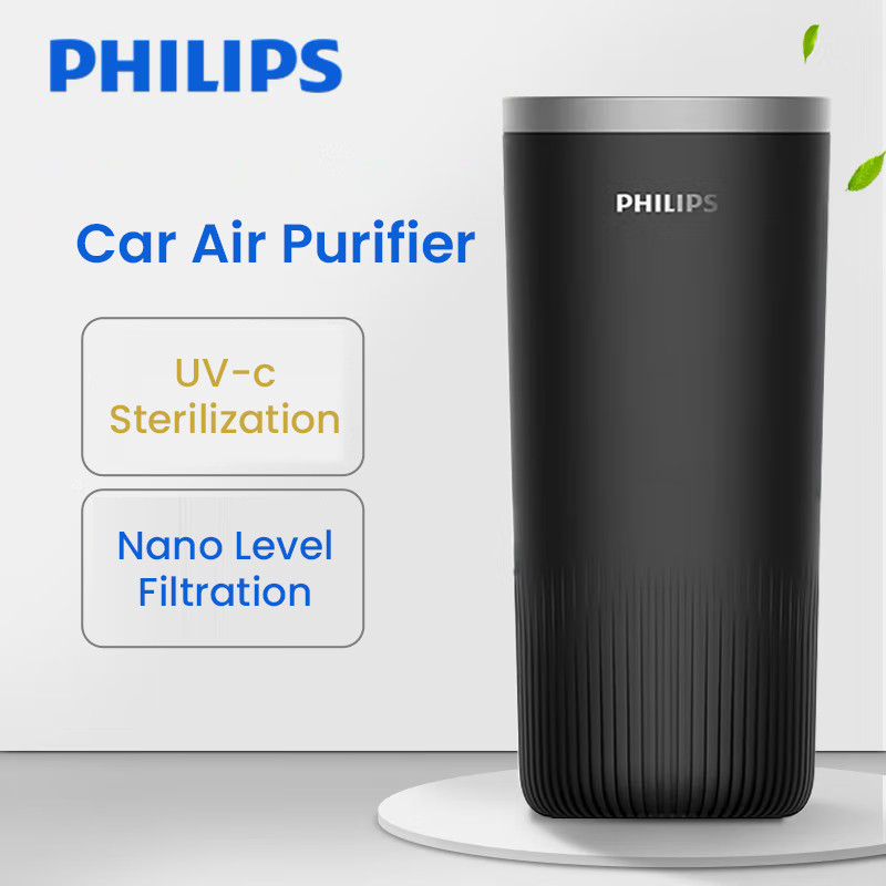 เครื่องฟอกอากาศในรถยนต์ Philips GoPure Style Series 3000 และ Sanitiser | ดํา/ขาว |ตลับกรอง แยกขาย