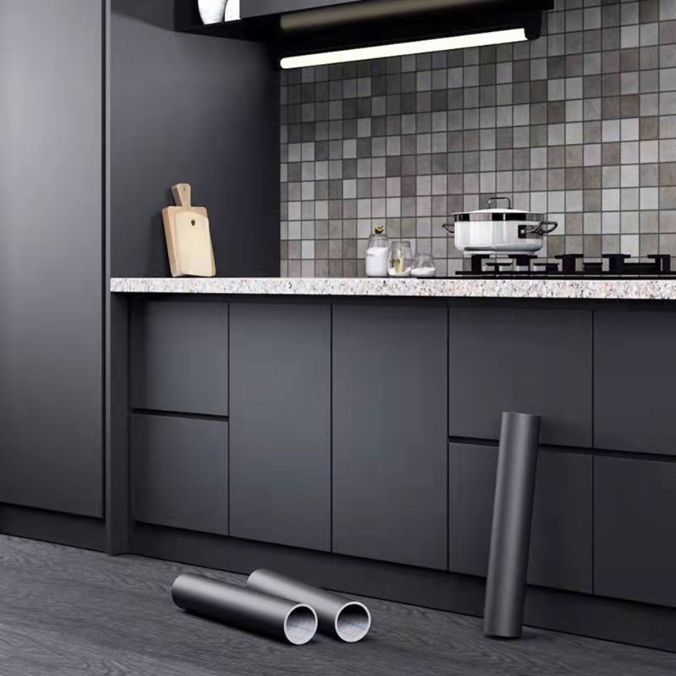 Matte Cabinet Film Kitchen Decor Waterproof Solid Color Self Adhesive Thicken Vinyl Wallpapers Bedro