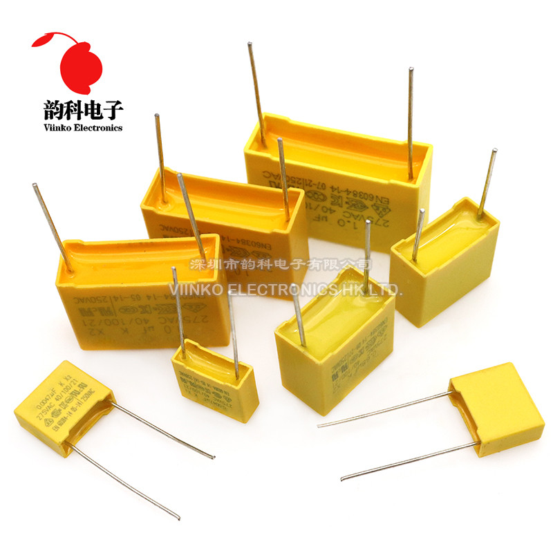 10pcs 275VAC X2 Safety capacitor 275V 10/15/22.5/27.5mm 0.022/0.047UF 0.1UF 0.22UF 0.47UF 0.68UF 1UF