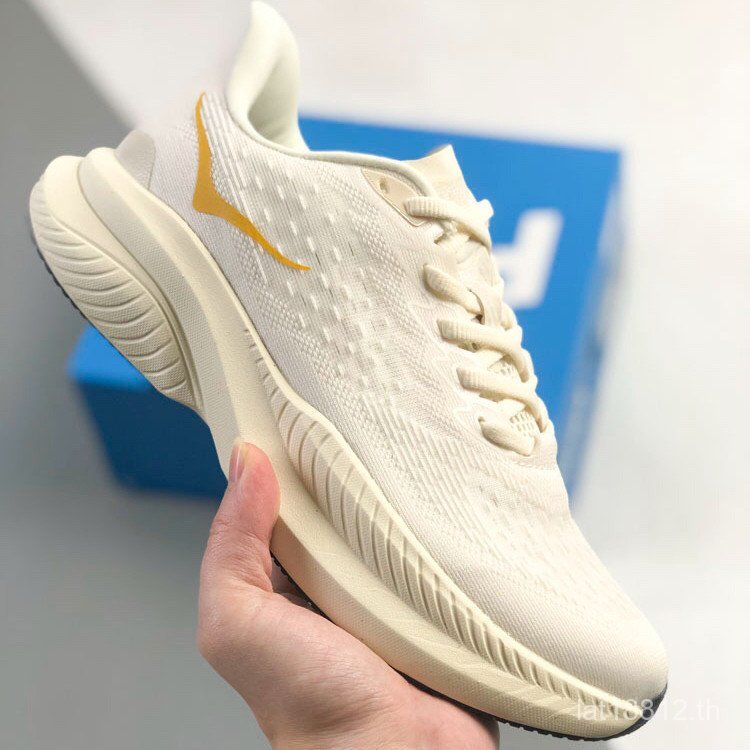 H-0-KA W MACH 6.0 ฟังก์ชั่นน้ําหนักเบาตาข่ายกันกระแทกหนาSoledเพิ่มความสูงข้ามประเทศกีฬาสันทนาการรองเ