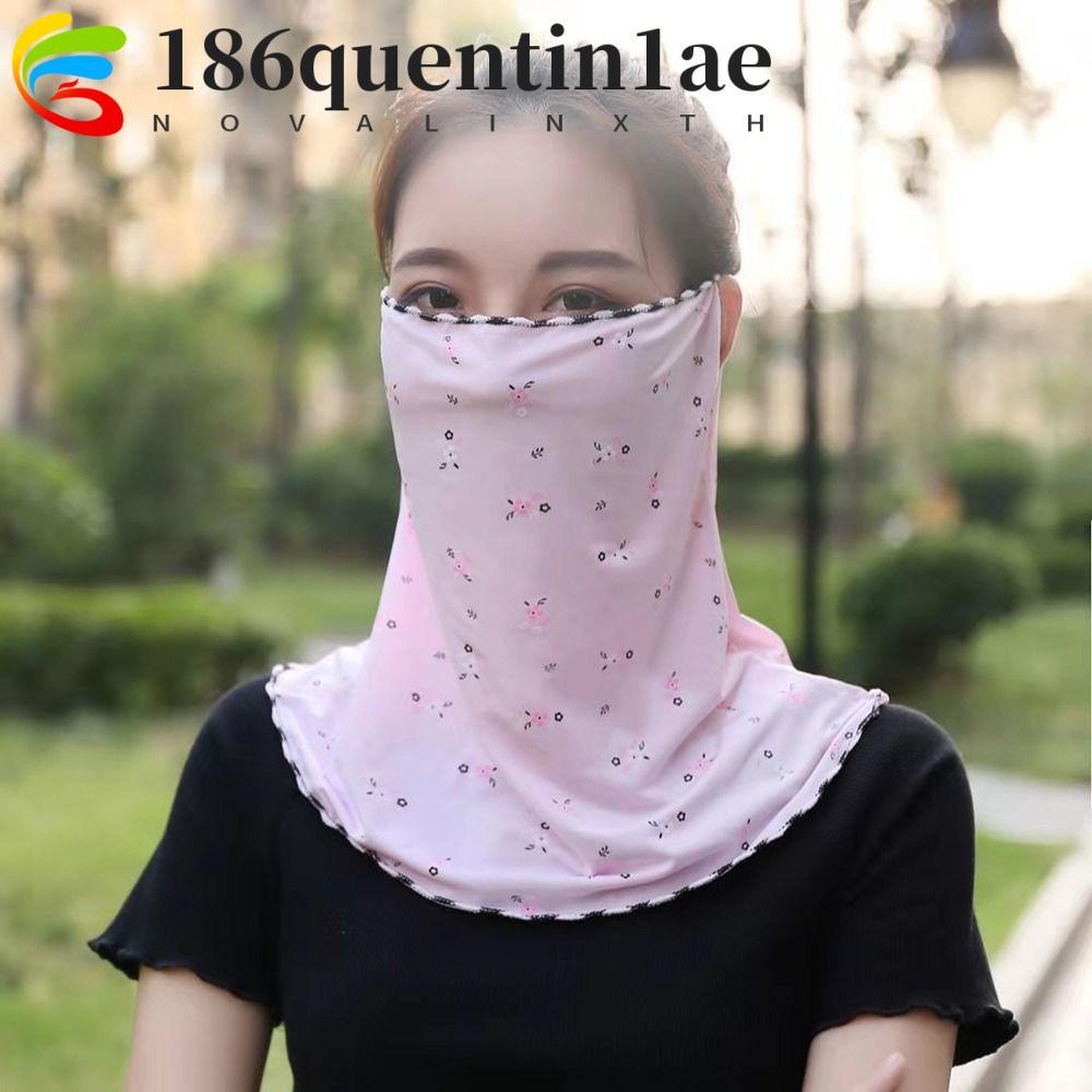 QUENTIN1AE หน้ากากกันแดดBreathable สำหรับฤดูร้อน ปกป้องใบหน้าและคอบริเวณลำคอยามเดินป่า