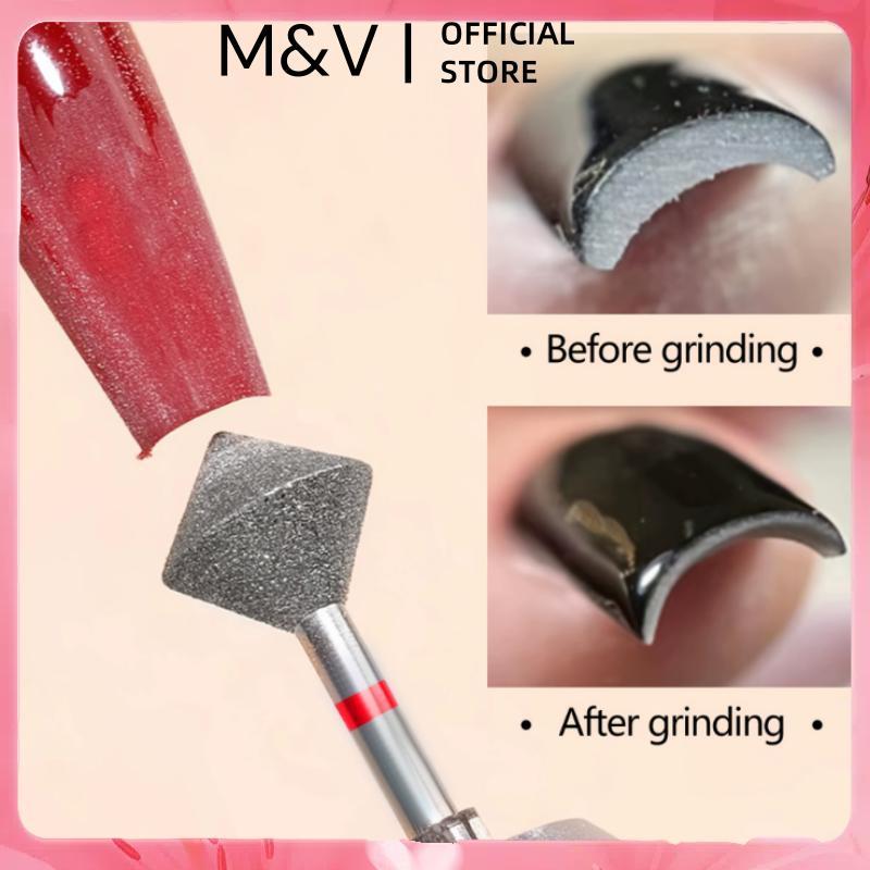M&V Diamond Nail Drill Grinding Bit Files Rhombus Shape Nail Polish Removal