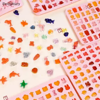 Berrybury ผสมผลไม้สัตว์ซิลิโคนช็อกโกแลตแม่พิมพ์ปลา Fudge Candy Jelly Mould เรขาคณิตหัวใจเค้กตกแต่งเบเกอรี่ถาดน้ําแข็งของขวัญใหม่
