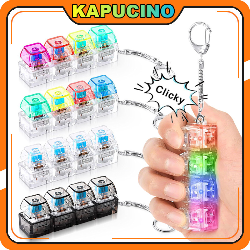 GANTUNGAN พวงกุญแจคีย์แคปพร้อมไฟ Led / พวงกุญแจคีย์บอร์ด Fidget Asmr / คีย์บอร์ด Fidget พวงกุญแจ / เ