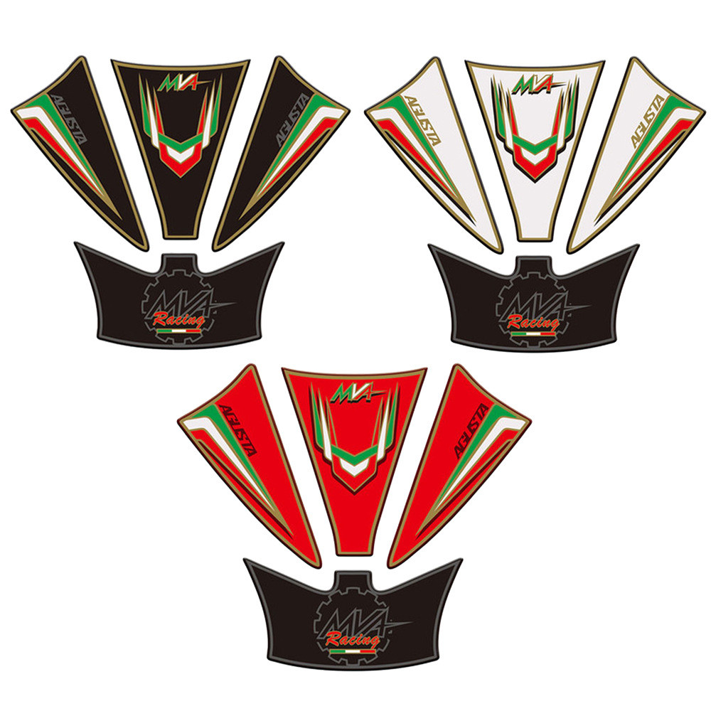 Agusta MV Agusta F3 800 13-16 ถังน้ํามันเชื้อเพลิง Fishbone กาว Decal 3D การใช้ถัง Protector