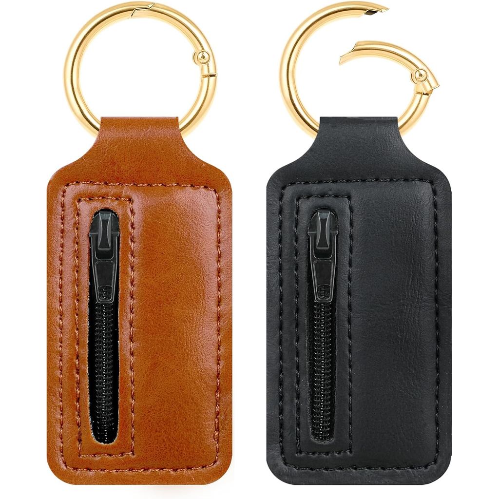 2 ชิ้น Mini Travel Jewelry Organizer – เคสเครื่องประดับซิปสองด้านพร้อมแหวนโลหะที่ถอดออกได้, กระเป๋าเ