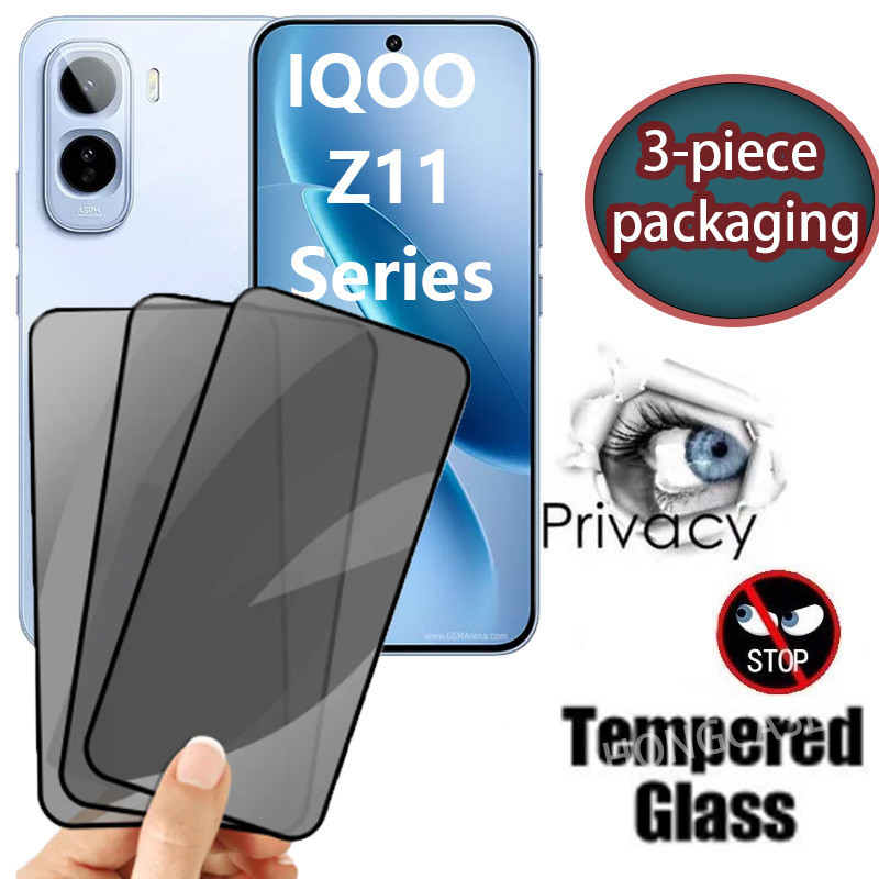 3 ชิ้นป้องกันหน้าจอสําหรับ Vivo iQOO Z11 X Turbo 15R 4G 5G 2026 Anti-Spy Full Cover บรรจุภัณฑ์ส่วนตัวกระจกนิรภัย Anti Peek ฟิล์มป้องกัน 9H ความแข็ง