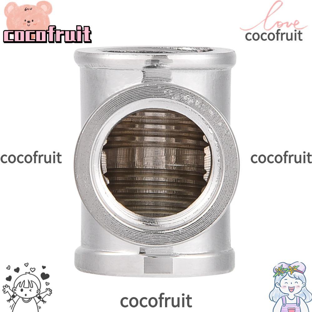 COCOFRUIT T Shape Fitting, G1/4 Thread Leak Proof Water Cooling Fitting,ทนทานเงิน 3 Way Tube Connect