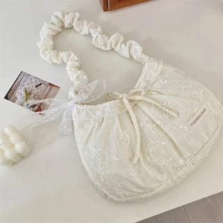 (มีส่งด่วน) ifashionbag(IF2594) กระเป๋าสะพายไหล่ผ้าคอตตอนลายดอกไม้ มี4ลาย
