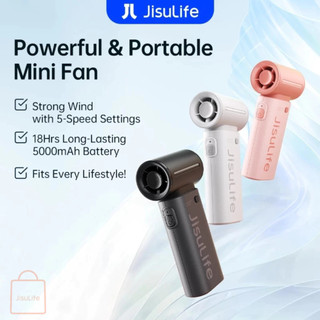 JISULIFE Life 9 Portable Fan Rechargeable 5000mAh Mini Fan With 1-100 Speeds LED Display