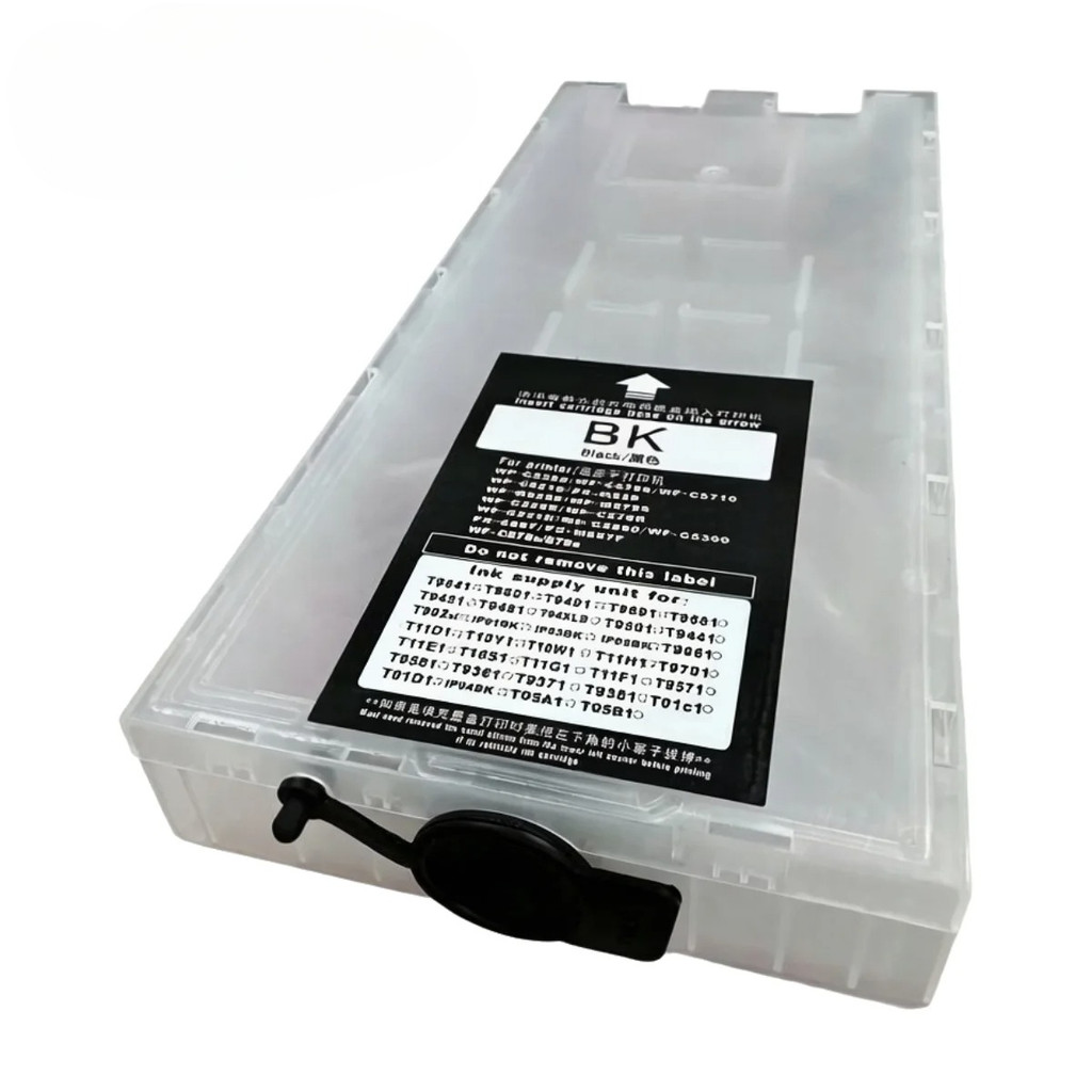 1PC 600ML สีดําตลับหมึกรีฟิลที่ว่างเปล่าไม่มีชิปสําหรับ Epson WF-M5899