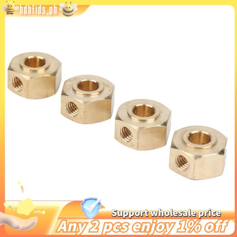 -4PCS ทองเหลือง 12 มม.Hex ล้อ Hub อะแดปเตอร์สําหรับ YK4102 YK4103 YK4082 YK6101 YiKong RC Crawler รถ