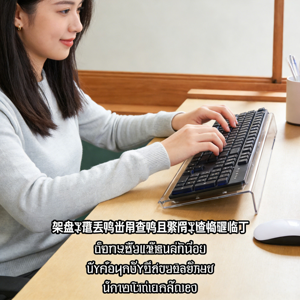 ตักได้ พัดเมาส์ ออฟฟิศ สำหรับ ใช้งาน ปรับระดับ ได้ เอียง คีย์บอร์ด พิมพ์ แป้น วาง อะคริลิค