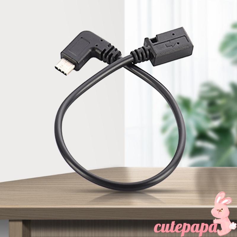 Cutep สาย USB Type C ถึง Mini USB 90 องศาสําหรับแล็ปท็อปแท็บเล็ตชาร์จการถ่ายโอนข้อมูล