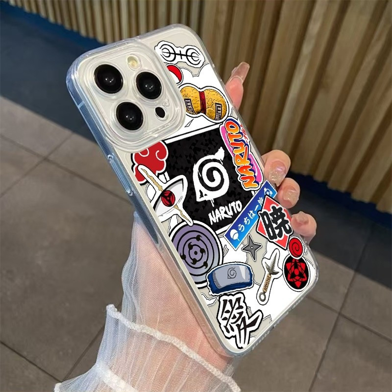 รวมทุกอย่างโปร่งใสเคสโทรศัพท์ Soft Scratch-Resistant Creative Naruto โลโก้ธงใช้งานร่วมกับ iPhone 17 16 15 14 13 12 11 PRO MAX 7/8PLUS XR XS MAX 14 15 16 PLUS 13PRO