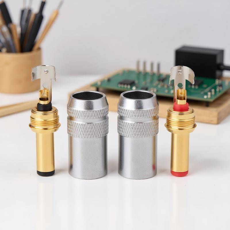 Aosuoas ทองแดงชุบทอง DC-2.1G/2.5G ปลั๊กไฟ DC Ja เชื่อมสําหรับ Linear Power Output อุปกรณ์เสริม TH.