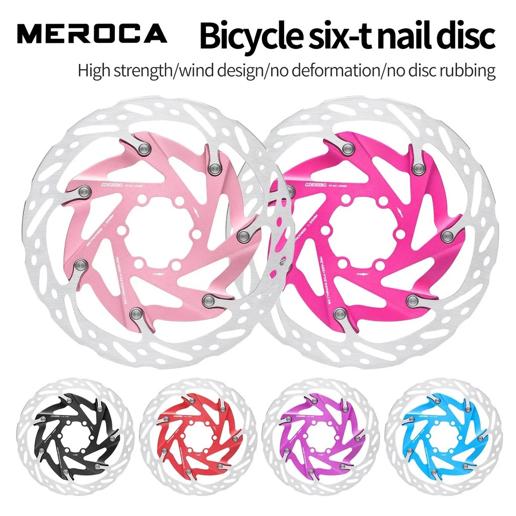 MEROCA Ultralight 6-Bolt โรเตอร์เบรกจักรยานพร้อมฮีทซิงค์ 160 มม. ความหนา 1.8 มม. สําหรับแผนที่