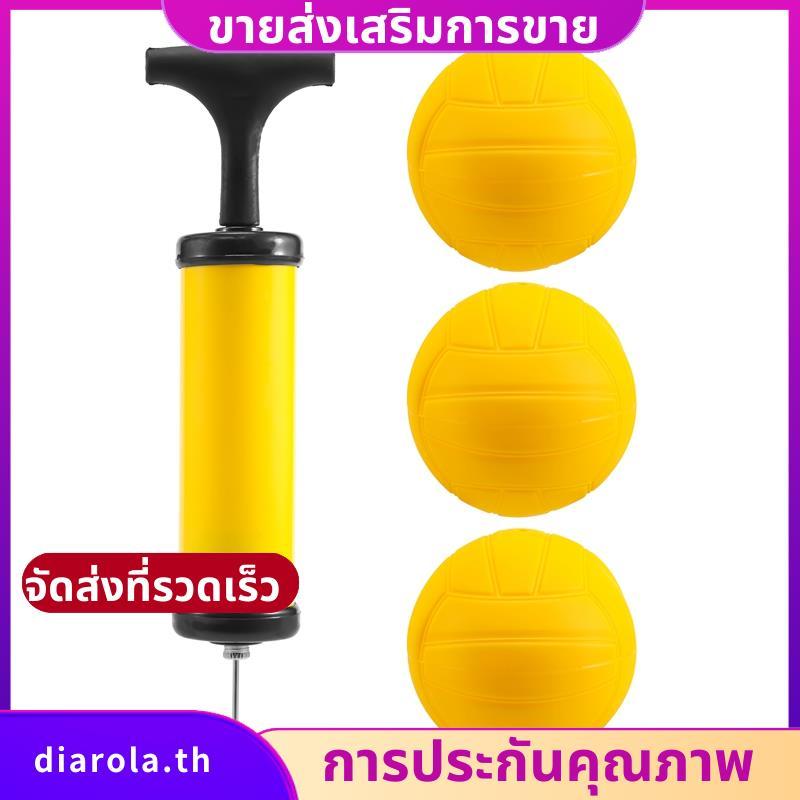 Roundnet Game Ball Replacement Competitive Balls Mini Volleyball 3-Pack with Pump diarolath