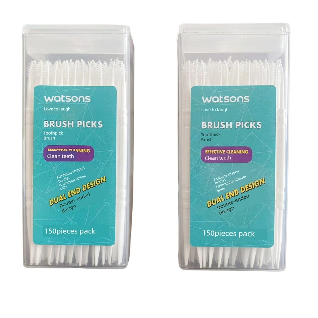 dental floss ไหมขัดฟัน Watsons watsons ไม้จิ้มฟันแปรงไหมขัดฟัน Stick Clean Oral แบบพกพา Interdental 