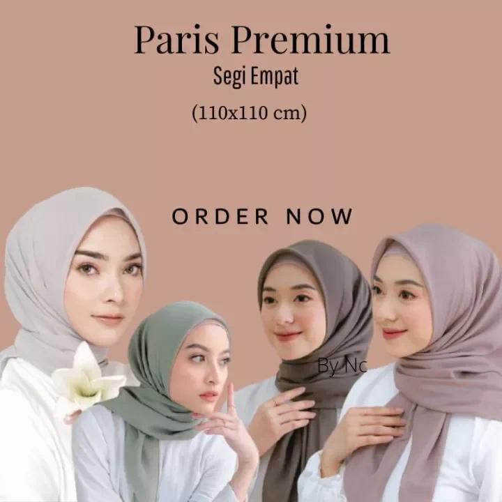 Paris Premium Alhira Polycotton Premium Square Hijab/Paris Premium Alhira Square Hijab Cool Anti-Wri