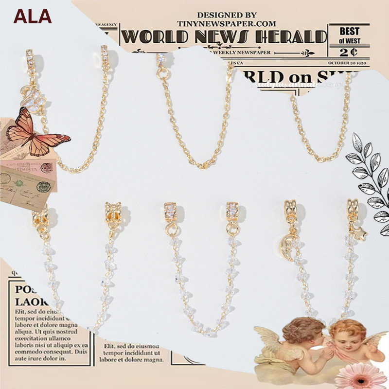 💖ALA เครื่องประดับ DIY💖สร้อยข้อมือโซ่เงิน ประดับดาวดวงจันทร์หิมะ พร้อมอุปกรณ์แต่ง[necklace/สร้อย jewelry/bracelet/กําไล/สร้อยข้อมือ/สร้อยคอ/โซ่ทอง/สร้อยประดับ/ทําสร้อย]