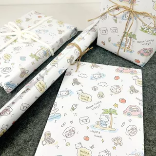 5 ชิ้น 50*70CMลายการ์ตูน ลายน่ารักกระดาษห่อ กระดาษห่อของขวัญ ปกหนังสือ มีลายให้เลือกเยอะมาก บรรจุภัณฑ์ของขวัญวันเกิด