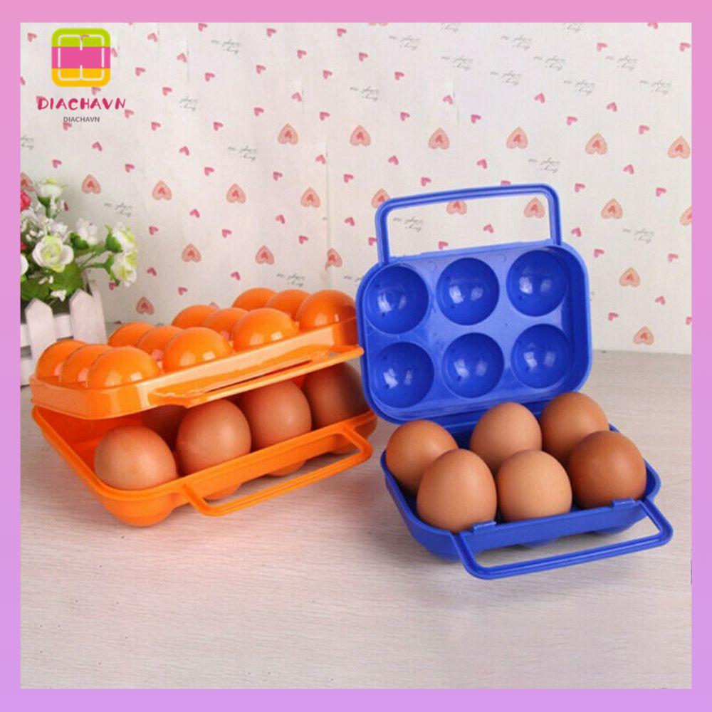 DICHAVN 6/12 Grid Eggs Box Plastic Organizer Outdoor Camping Picnic
