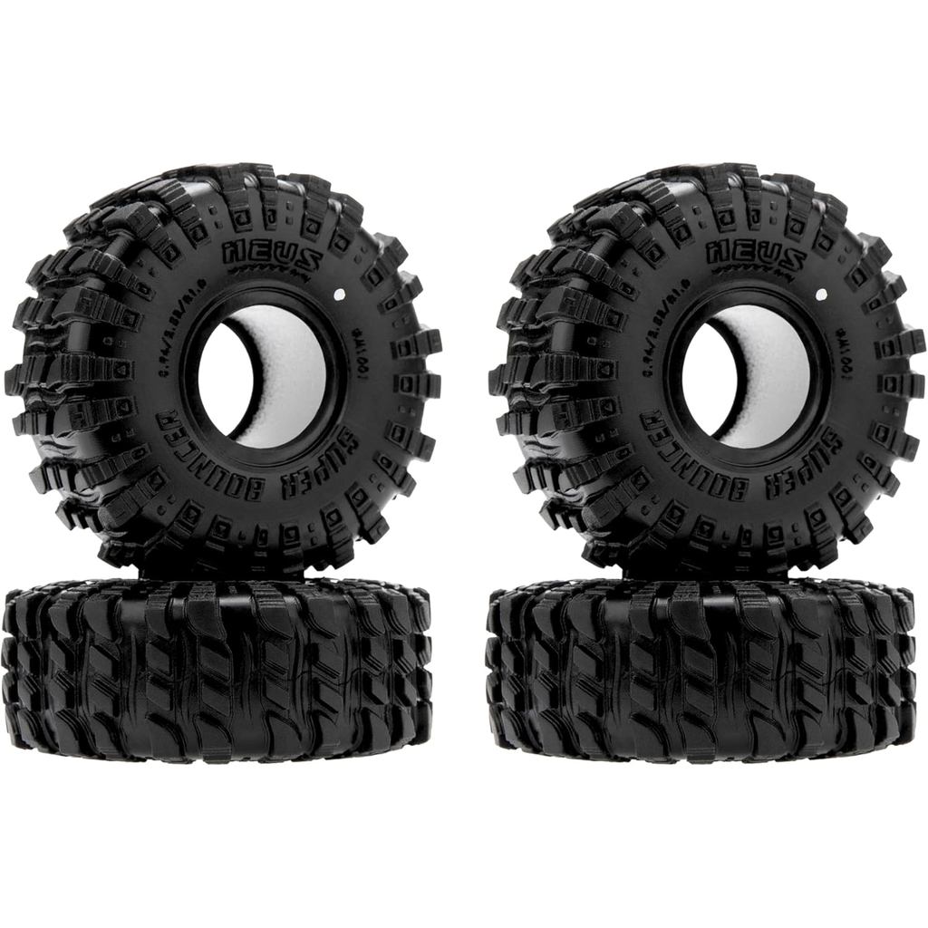 MEUS RACING 1.0 ยาง - MS6 Super Bouncer Crawler ยางสําหรับ TRX4M SCX24 FCX24 AX24 1/24 1/18 RC Crawl