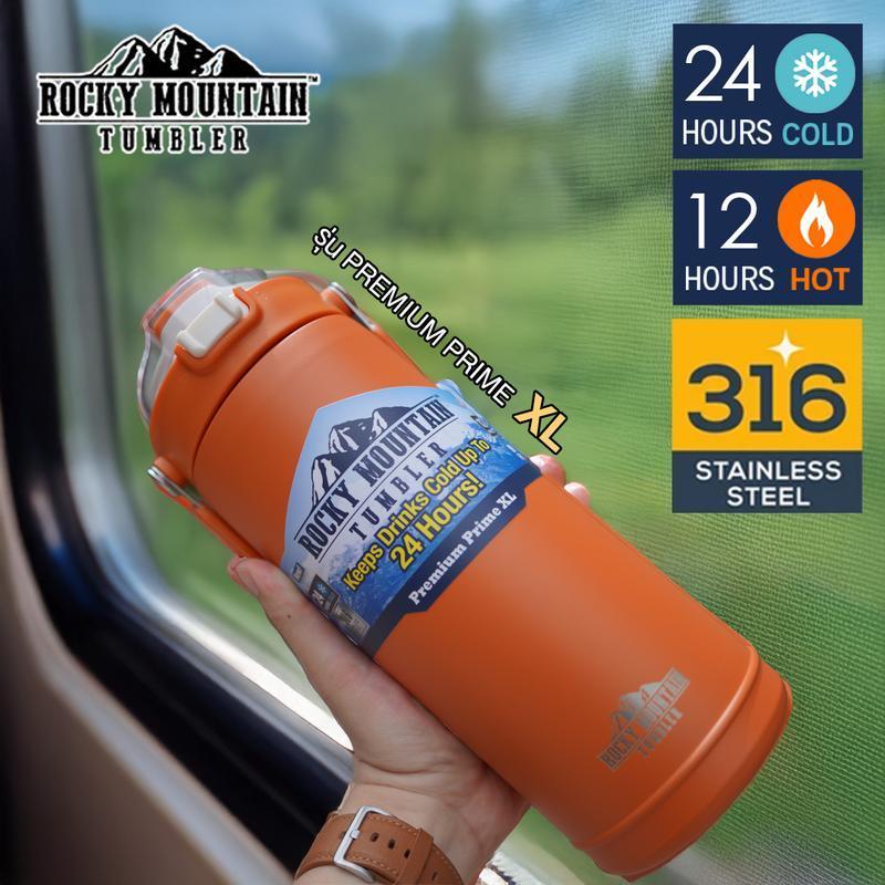 Rocky Mountain Tumbler รุ่น Premium Prime XL แก้วเก็บความเย็นสแตนเลส 316 ขนาด 1000-1350ml มาพร้อมฝาแ