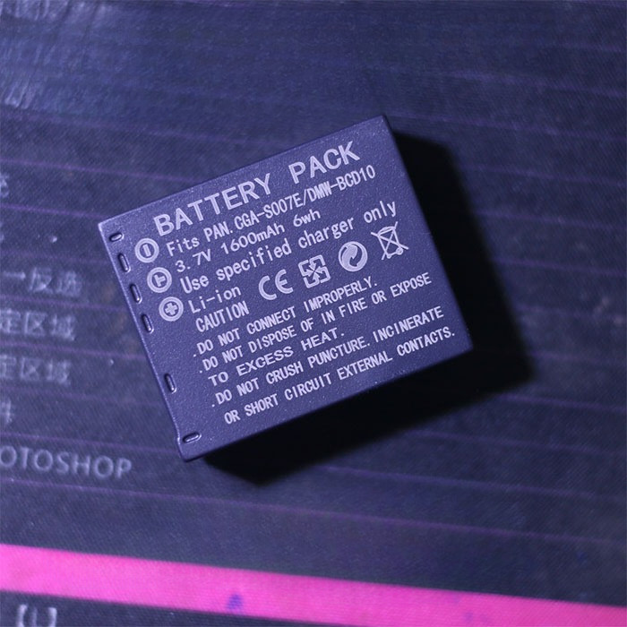 CGA-S007E/GK battery compatible with Panasonic TZ1 TZ2 TZ3 TZ4 TZ5 TZ11 TZ15 charger