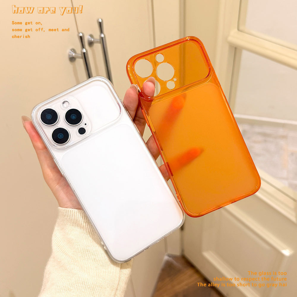 HY วินาทีเปลี่ยนกรณีเหมาะสําหรับ 17PM เคสโทรศัพท์โปร่งใส iPhone16 โปร่งใสเรียบง่าย Frosted เคสป้องกั