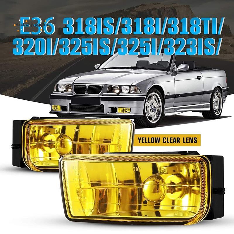 Hzsbckjyxgs1nuE36 ไฟตัดหมอกสําหรับ - M3 (E36) 3 Series 1992-1999 ไฟตัดหมอกชุดประกอบ 1 คู่ (เลนส์สีเหลือง)