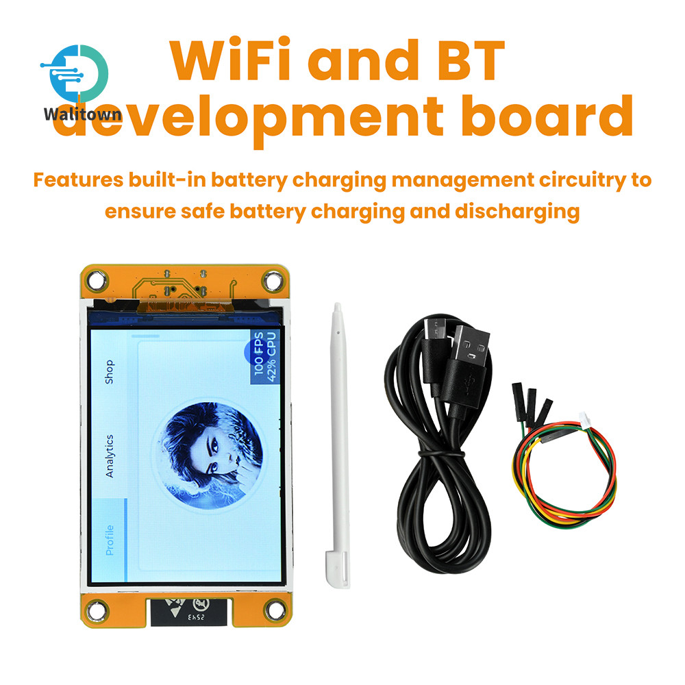 2.8 นิ้ว ESP32 WiFi BT Development Board ST7789 Driver 240*320 อัจฉริยะหน้าจอสี Onboard ESP32-32E โม
