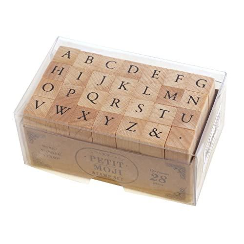 Kodomonokao Petit Letter Stamp Set Large 【Uppercase Alphabet】 1234-016
