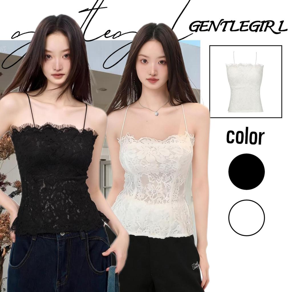 #GG🎀จัดส่งที่รวดเร็ว🎀 เสื้อกล้ามขอบลูกไม้สุดเซ็กซี่สำหรับผู้หญิง สไตล์ฤดูร้อนใหม่ ดีไซน์ซิปด้านข้างด้านหลังไขว้