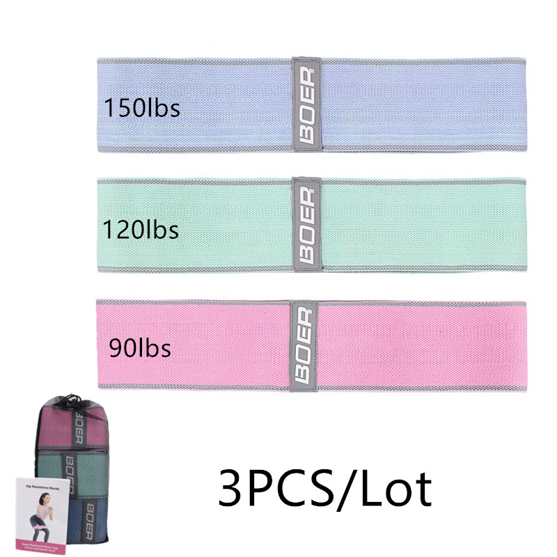 ฟิตเนสผู้หญิงและผู้ชาย Squat Hip Resistance Band