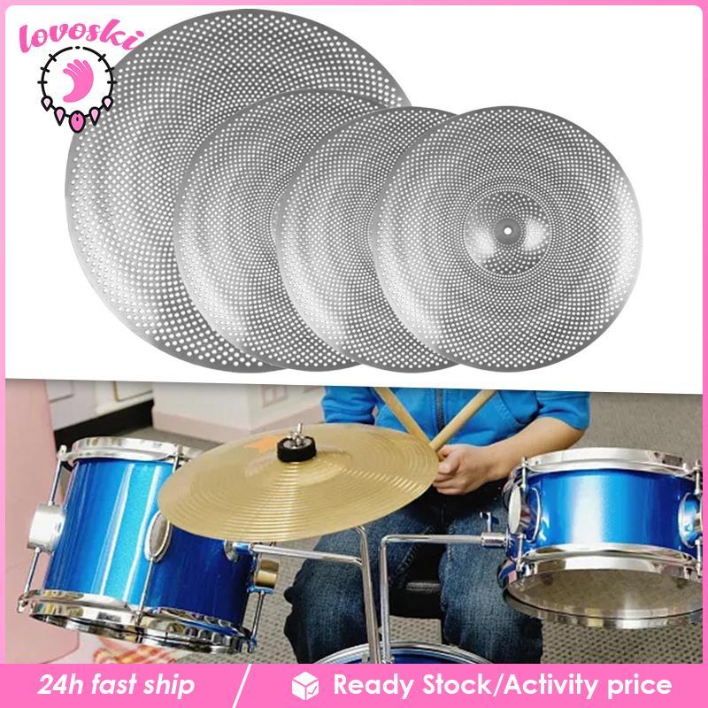 [Lovoski] 4 ชิ้น Mute Cymbals กลอง Cymbals เครื่องดนตรีอุปกรณ์เสริมน้ําหนักเบา