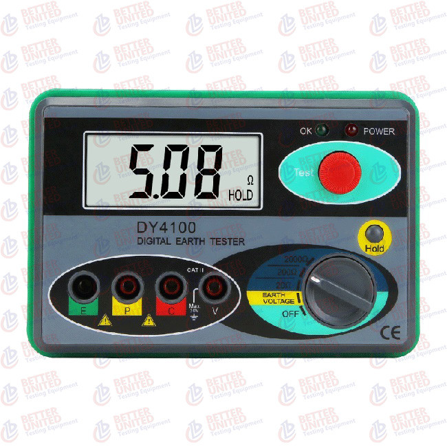 ขายร้อน DY4100 ฉนวนกันความร้อน Digital Earth Ground Resistance Ohm Tester Earth Resistance Tester