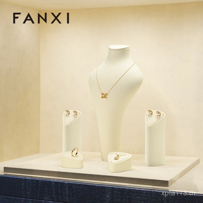 แฟนซี แสดงต่างหูแสดงสร้อยคอเครื่องประดับระดับไฮเอนด์ปกแหวนแฟนซีสร้อยข้อมือยืนแสดงเครื่องประดับอุปกรณ