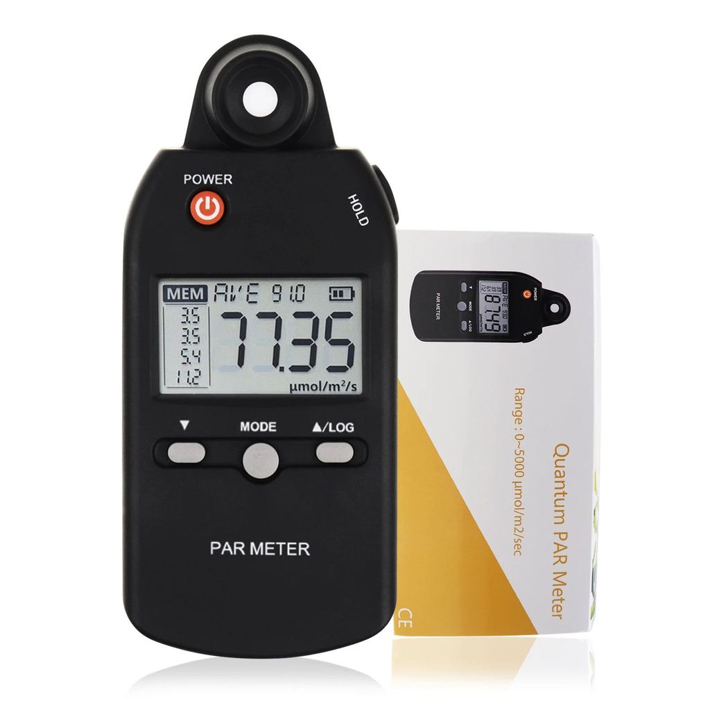 Quantum PAR Meter Lux Meter PPFD Full-Spectrum Tester รังสีที่ใช้งานสังเคราะห์แสงสําหรับพืชในร่มและก