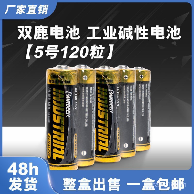 Shuanglu Boxed 1.5V Battery English Industrial No. 5 ชิ้นชุดแบตเตอรี่แห้งอัลคาไลน์ 120 ของเล่นล็อคปร