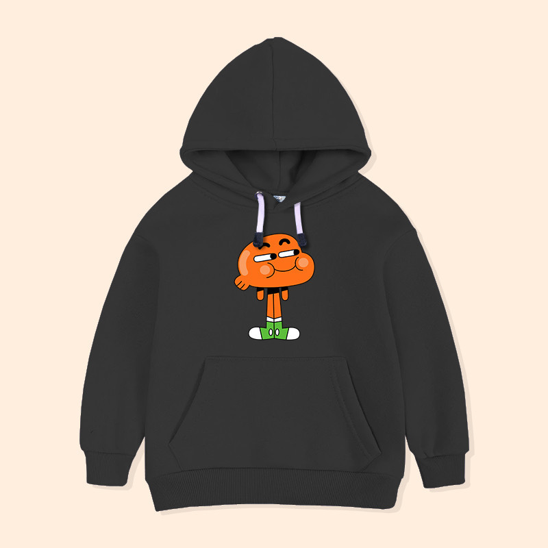 The Amazing World Of Gumball Darwin เสื้อแจ็คเก็ตมีฮู้ดเด็กการ์ตูนตัวอักษรชายหญิงเสื้อ Kid's Hoodie